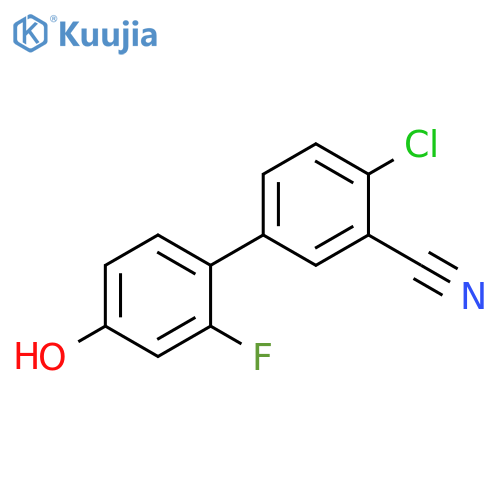 [1,1'-Biphenyl]-3-carbonitrile, 4-chloro-2'-fluoro-4'-hydroxy- structure