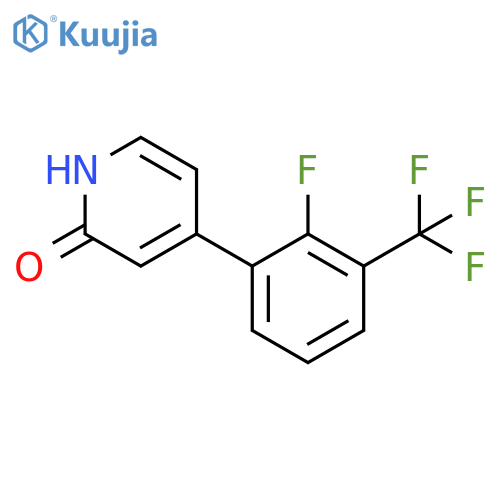 2(1H)-Pyridinone, 4-[2-fluoro-3-(trifluoromethyl)phenyl]- structure