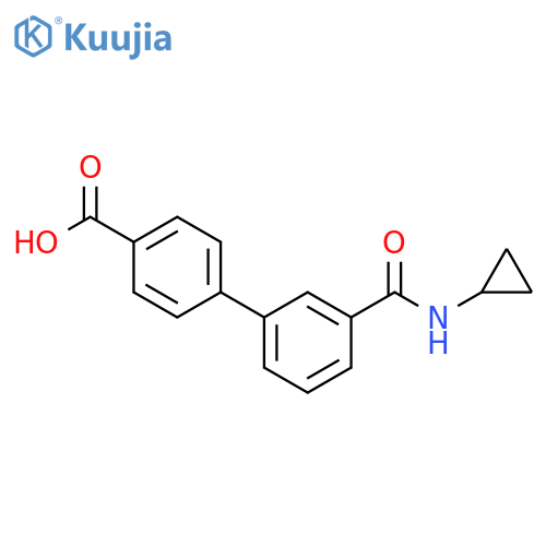 [1,1'-Biphenyl]-4-carboxylic acid, 3'-[(cyclopropylamino)carbonyl]- structure