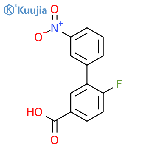 4-Fluoro-3-(3-nitrophenyl)benzoic acid structure