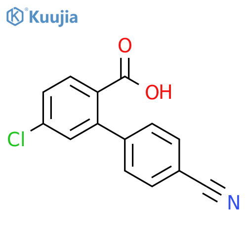 [1,1'-Biphenyl]-2-carboxylic acid, 5-chloro-4'-cyano- structure