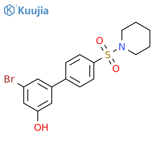 3-Bromo-5-[4-(piperidin-1-ylsulfonyl)phenyl]phenol structure