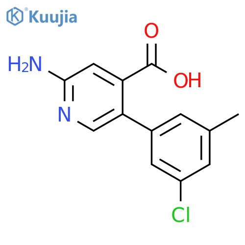 4-Pyridinecarboxylic acid, 2-amino-5-(3-chloro-5-methylphenyl)- structure