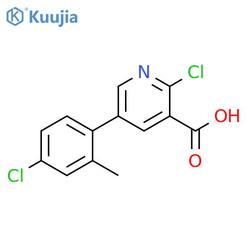 3-Pyridinecarboxylic acid, 2-chloro-5-(4-chloro-2-methylphenyl)- structure