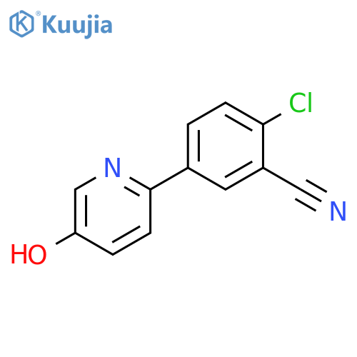 Benzonitrile, 2-chloro-5-(5-hydroxy-2-pyridinyl)- structure