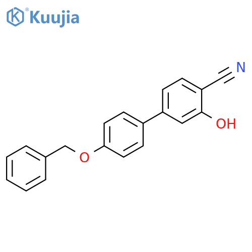 [1,1'-Biphenyl]-4-carbonitrile, 3-hydroxy-4'-(phenylmethoxy)- structure