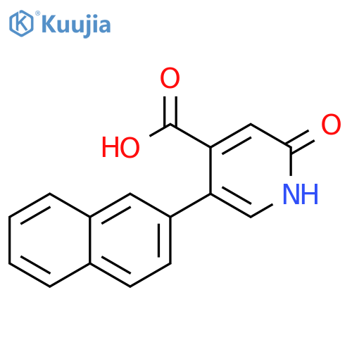 4-Pyridinecarboxylic acid, 1,2-dihydro-5-(2-naphthalenyl)-2-oxo- structure