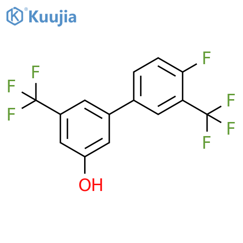 [1,1'-Biphenyl]-3-ol, 4'-fluoro-3',5-bis(trifluoromethyl)- structure