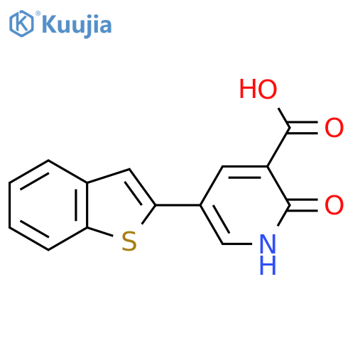 5-[Benzo(B)thiophen-2-YL]-2-hydroxynicotinic acid structure