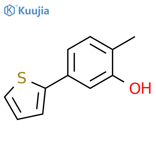 Phenol, 2-methyl-5-(2-thienyl)- structure