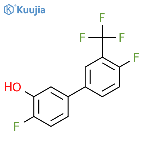 2-fluoro-5-[4-fluoro-3-(trifluoromethyl)phenyl]phenol structure