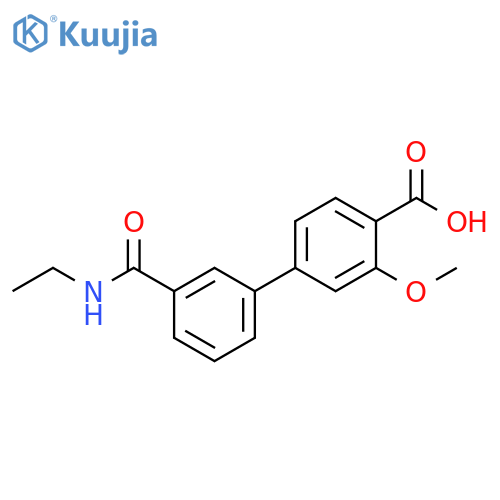 [1,1'-Biphenyl]-4-carboxylic acid, 3'-[(ethylamino)carbonyl]-3-methoxy- structure