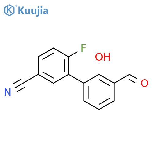 [1,1'-Biphenyl]-3-carbonitrile, 6-fluoro-3'-formyl-2'-hydroxy- structure