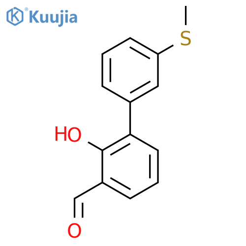 2-Formyl-6-(3-methylthiophenyl)phenol structure