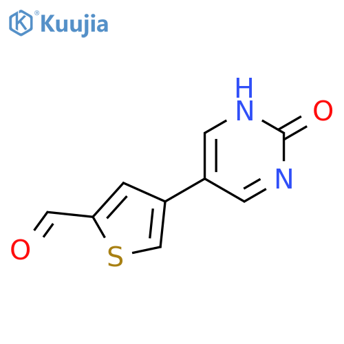 2-Thiophenecarboxaldehyde, 4-(1,2-dihydro-2-oxo-5-pyrimidinyl)- structure