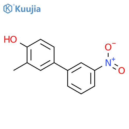 2-methyl-4-(3-nitrophenyl)phenol structure