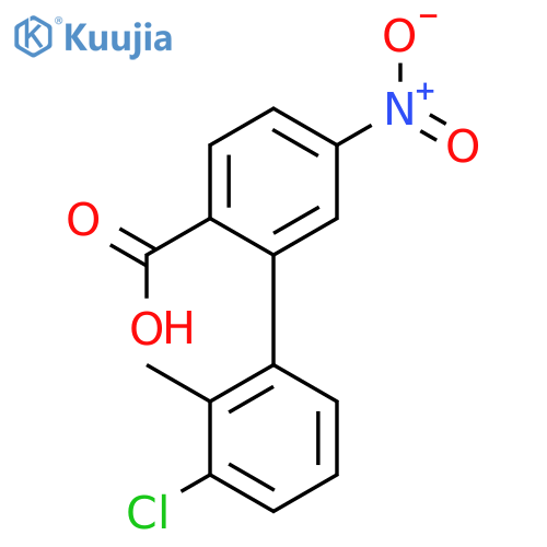 2-(3-Chloro-2-methylphenyl)-4-nitrobenzoic acid structure