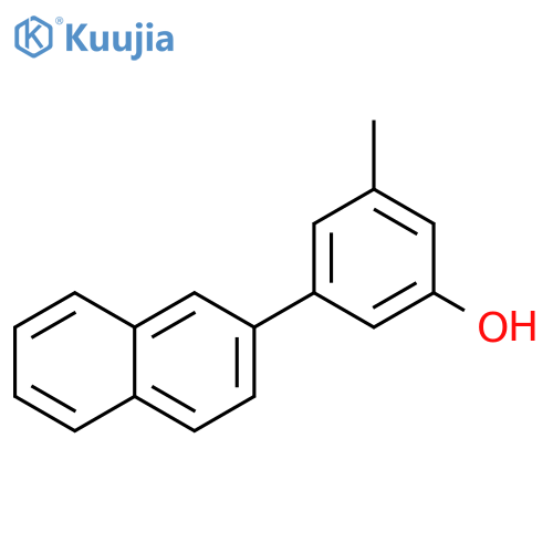 Phenol, 3-methyl-5-(2-naphthalenyl)- structure