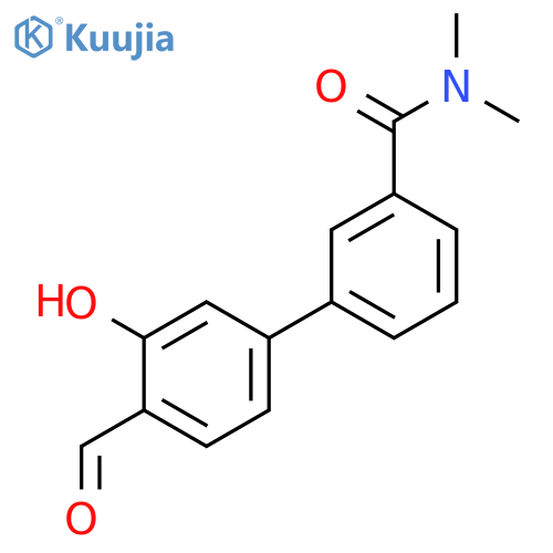 5-[3-(N,N-Dimethylaminocarbonyl)phenyl]-2-formylphenol structure