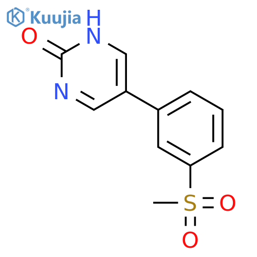 2-Hydroxy-5-(3-methylsulfonylphenyl)pyrimidine structure