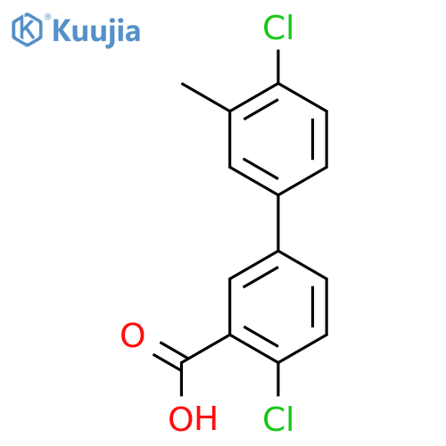 2-chloro-5-(4-chloro-3-methylphenyl)benzoic Acid structure