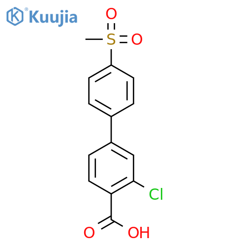 2-chloro-4-(4-methylsulfonylphenyl)benzoic Acid structure