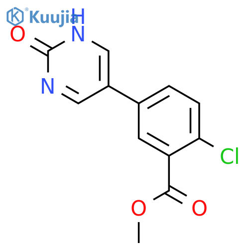 5-(4-Chloro-3-methoxycarbonylphenyl)-2-hydroxypyrimidine structure