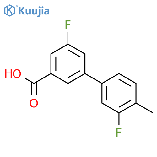 5-Fluoro-3-(3-fluoro-4-methylphenyl)benzoic acid structure