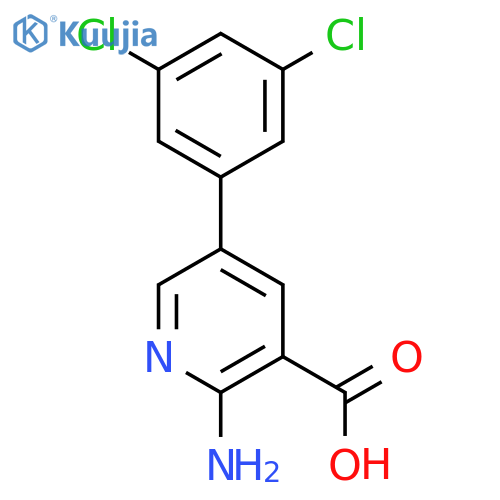 2-Amino-5-(3,5-dichlorophenyl)pyridine-3-carboxylic acid structure