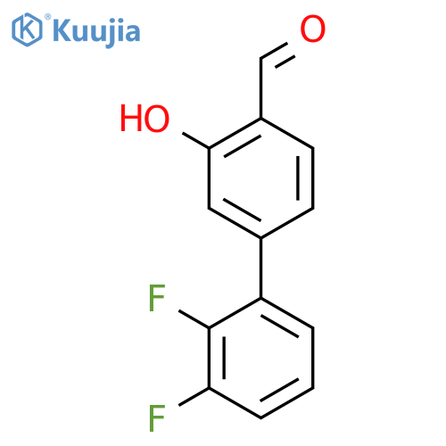 5-(2,3-Difluorophenyl)-2-formylphenol structure