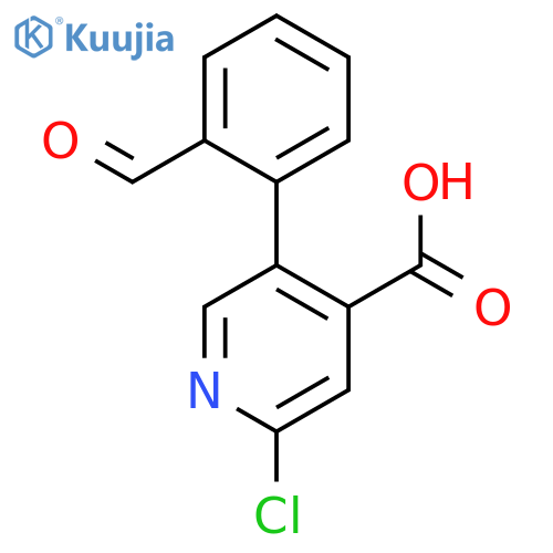 2-Chloro-5-(2-formylphenyl)pyridine-4-carboxylic acid structure
