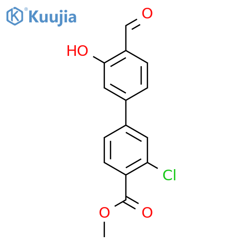 5-(3-Chloro-4-methoxycarbonylphenyl)-2-formylphenol structure