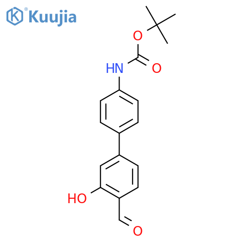 5-(4-BOC-Aminophenyl)-2-formylphenol structure