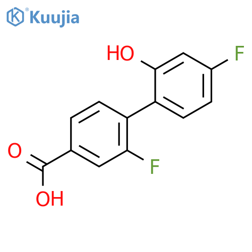 3-Fluoro-4-(4-fluoro-2-hydroxyphenyl)benzoic acid structure