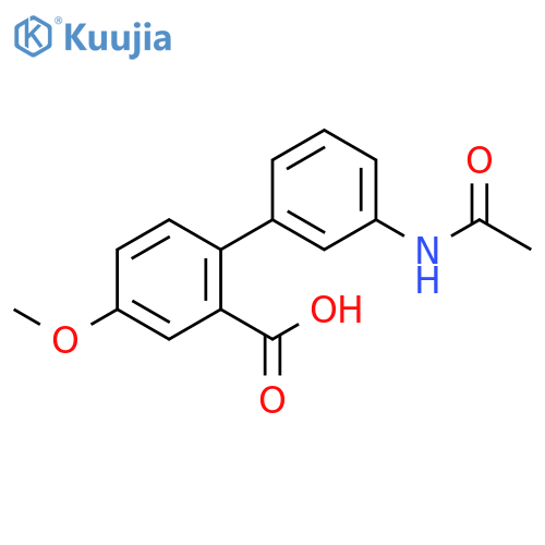 2-(3-acetamidophenyl)-5-methoxybenzoic Acid structure