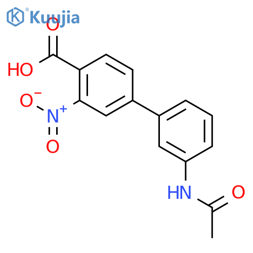 4-(3-Acetylaminophenyl)-2-nitrobenzoic acid structure