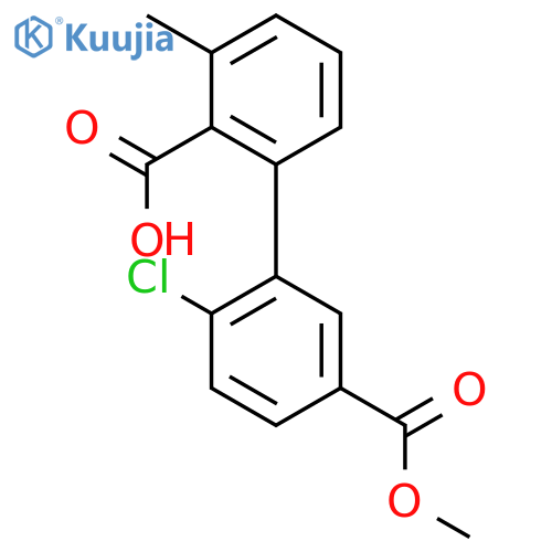 2-(2-chloro-5-methoxycarbonylphenyl)-6-methylbenzoic Acid structure