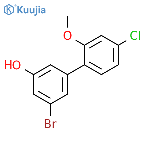 3-Bromo-5-(4-chloro-2-methoxyphenyl)phenol structure
