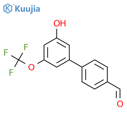 5-(4-Formylphenyl)-3-trifluoromethoxyphenol structure