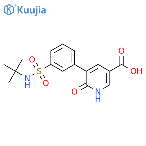 5-(3-t-Butylsulfamoylphenyl)-6-hydroxynicotinic acid structure