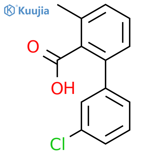 2-(3-Chlorophenyl)-6-methylbenzoic acid structure