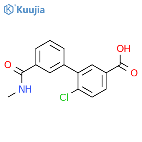 6-Chloro-3'-(methylcarbamoyl)[1,1'-biphenyl]-3-carboxylic acid structure