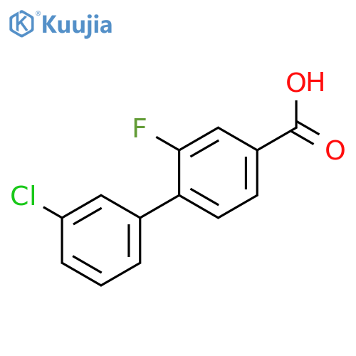 4-(3-Chlorophenyl)-3-fluorobenzoic acid structure