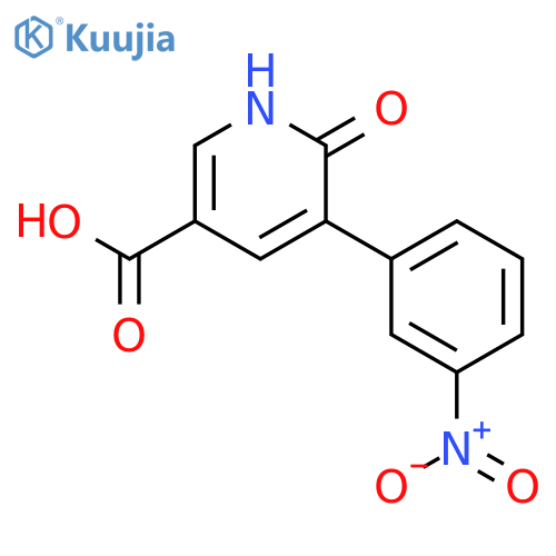 6-Hydroxy-5-(3-nitrophenyl)nicotinic acid structure