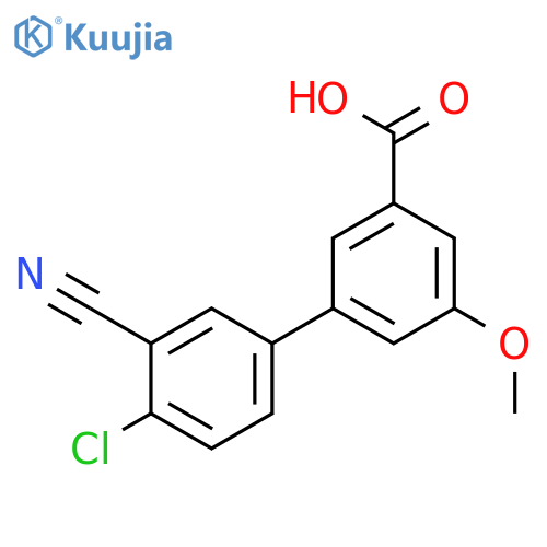 3-(4-Chloro-3-cyanophenyl)-5-methoxybenzoic acid structure