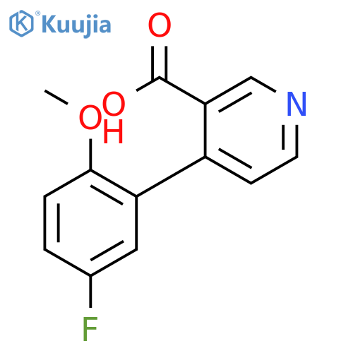 4-(5-Fluoro-2-methoxyphenyl)nicotinic acid structure