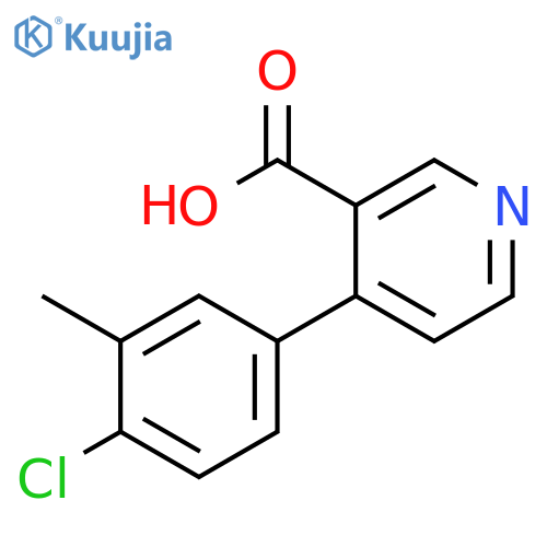 4-(4-Chloro-3-methylphenyl)pyridine-3-carboxylic acid structure