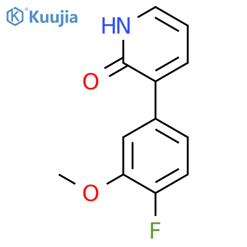 3-(4-Fluoro-3-methoxyphenyl)-2-hydroxypyridine structure