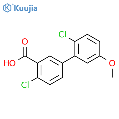 2-chloro-5-(2-chloro-5-methoxyphenyl)benzoic Acid structure