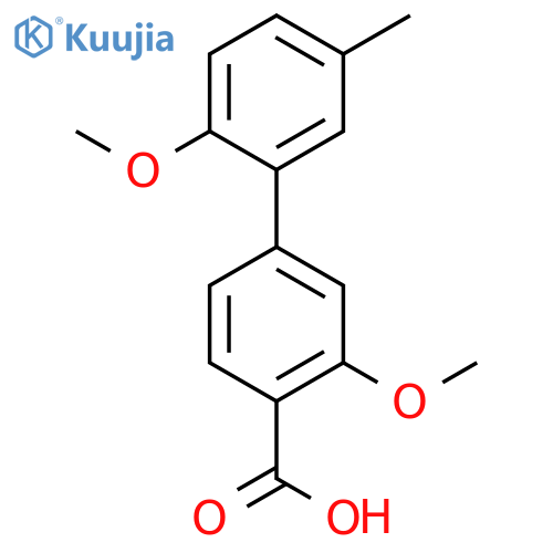 4-(2-Methoxy-5-methylphenyl)-2-methoxybenzoic acid structure